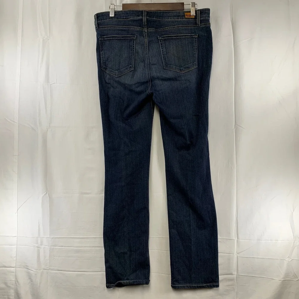 PAIGE Hoxton Straight Jeans Womens 32x30‎ Nottingham Dark Blue High Rise Stretch